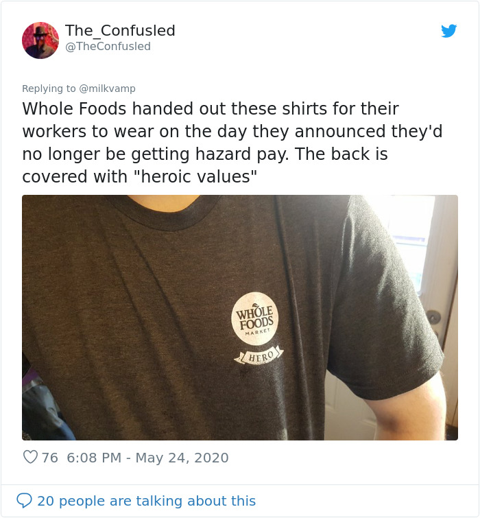 People Are Posting What 'Extra Pay' They Receive As Encouragement For Working During The Pandemic And Some Say It's Humiliating