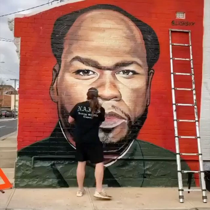 This Street Artist Can't Stop Trolling 50 Cent And The Rapper Is Getting Increasingly 'Irritated' By It