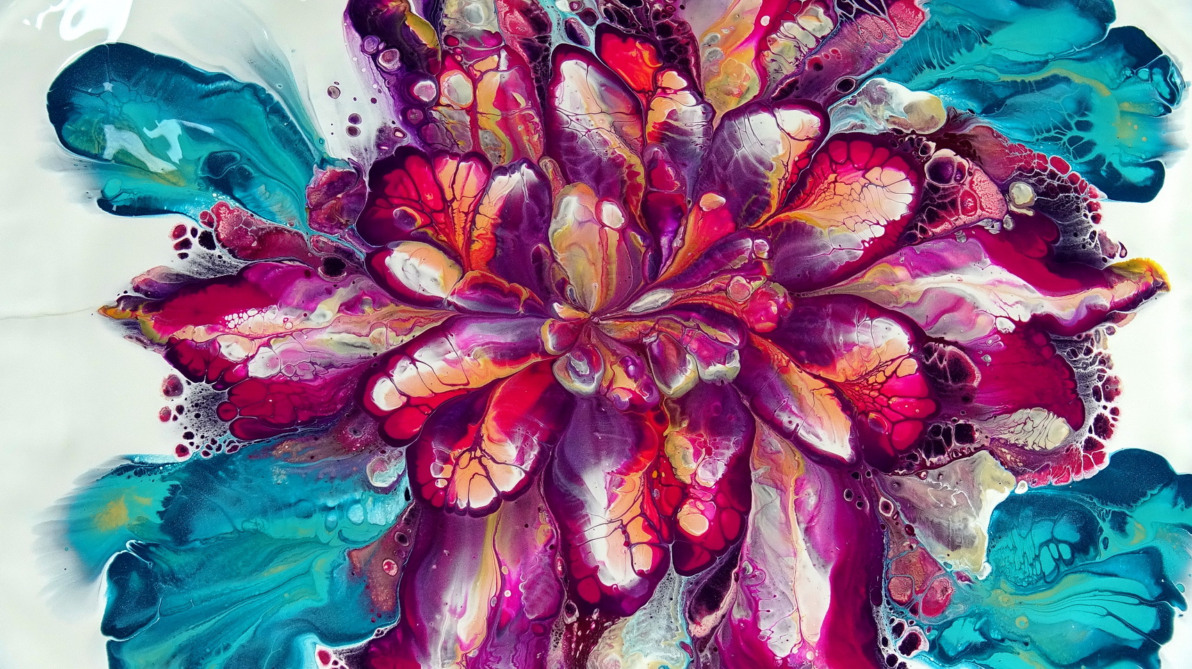 Glue And Water Mix Works Well For Reverse Flower Dip ~ Acrylic Pour Painting ~ Paint #withme