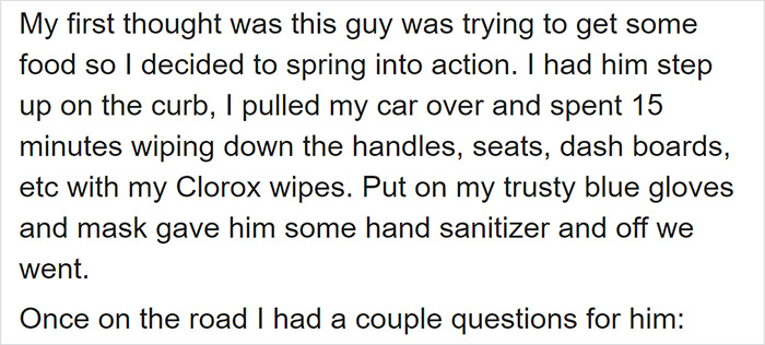 93 Y.O. Man Desperate To Keep Up The Tradition Of Sharing A Hershey's Bar With His Wife Every Night Despite Quarantine Decides To Hitchhike To The Store
