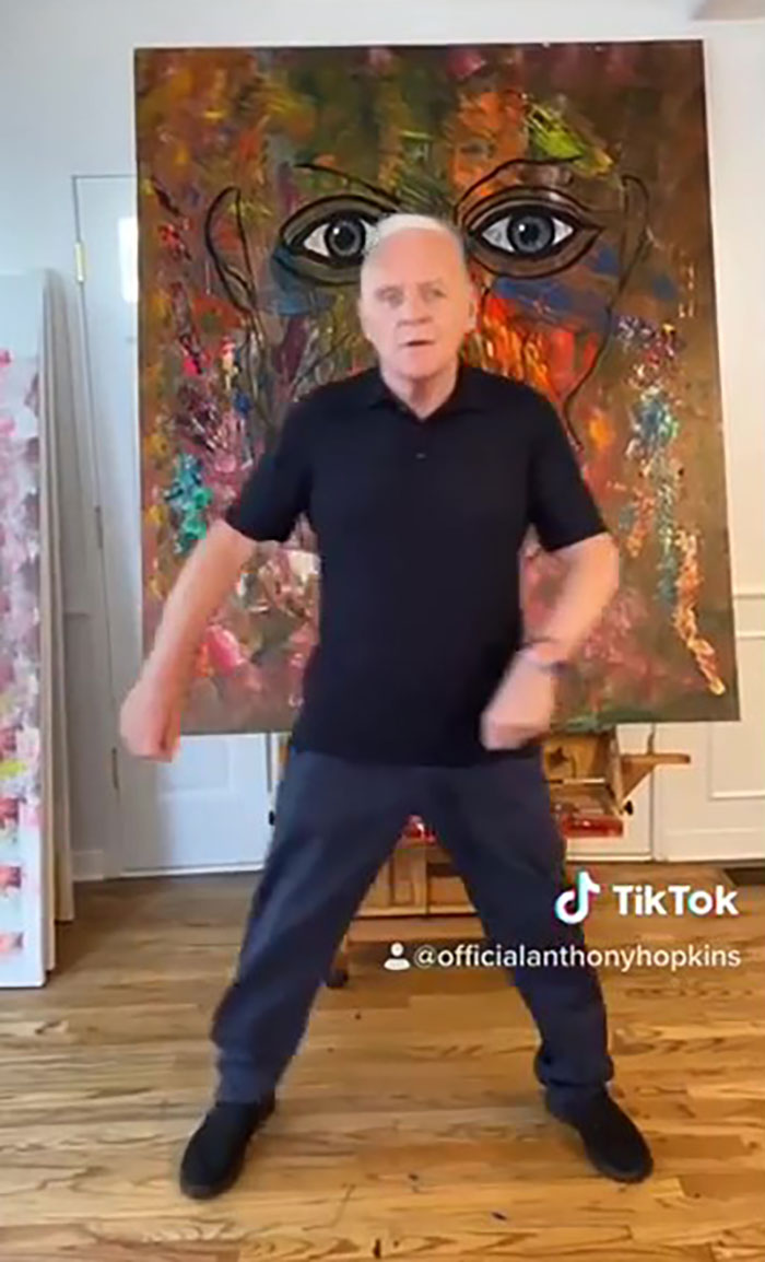 82-Year-Old Anthony Hopkins Nails 'Tootsie Slide' Tiktok Challenge