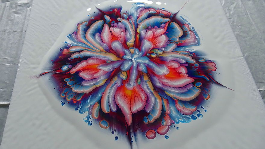 Gorgeous Rainbow Flower ~ Must See ~ Acrylic Pour Painting ~ Step By Step ~ Paint #withme Gorgeous Rainbow Flower ~ Must See ~ Acrylic Pour Painting ~ Step By Step ~ Paint #withme