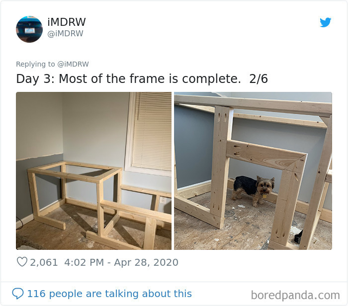 Woman Documents Her Daughter Turning A Spare Room Into A House For Their Dogs Woman Documents Her Daughter Turning A Spare Room Into A House For Their Dogs