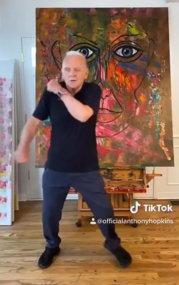 82-Year-Old Anthony Hopkins Nails 'Tootsie Slide' Tiktok Challenge