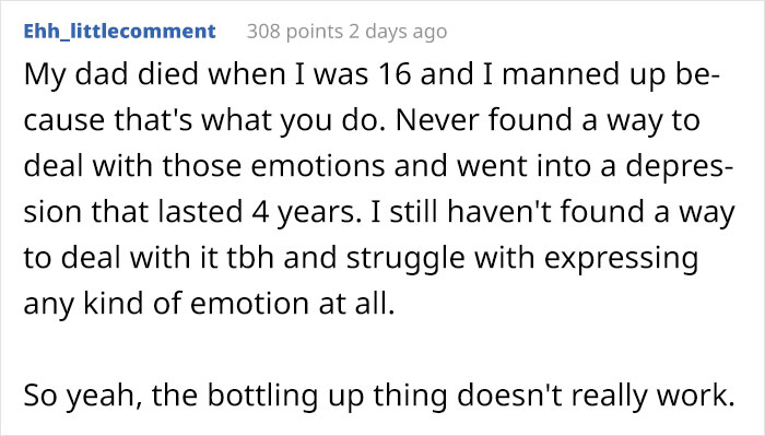 Men Share Their "Toxic Masculinity" Stories After This Guy Shares A Story Of How His Dad Was Told It's Rude To Cry At Funerals Men Share Their "Toxic Masculinity" Stories After This Guy Shares A Story Of How His Dad Was Told It's Rude To Cry At Funerals