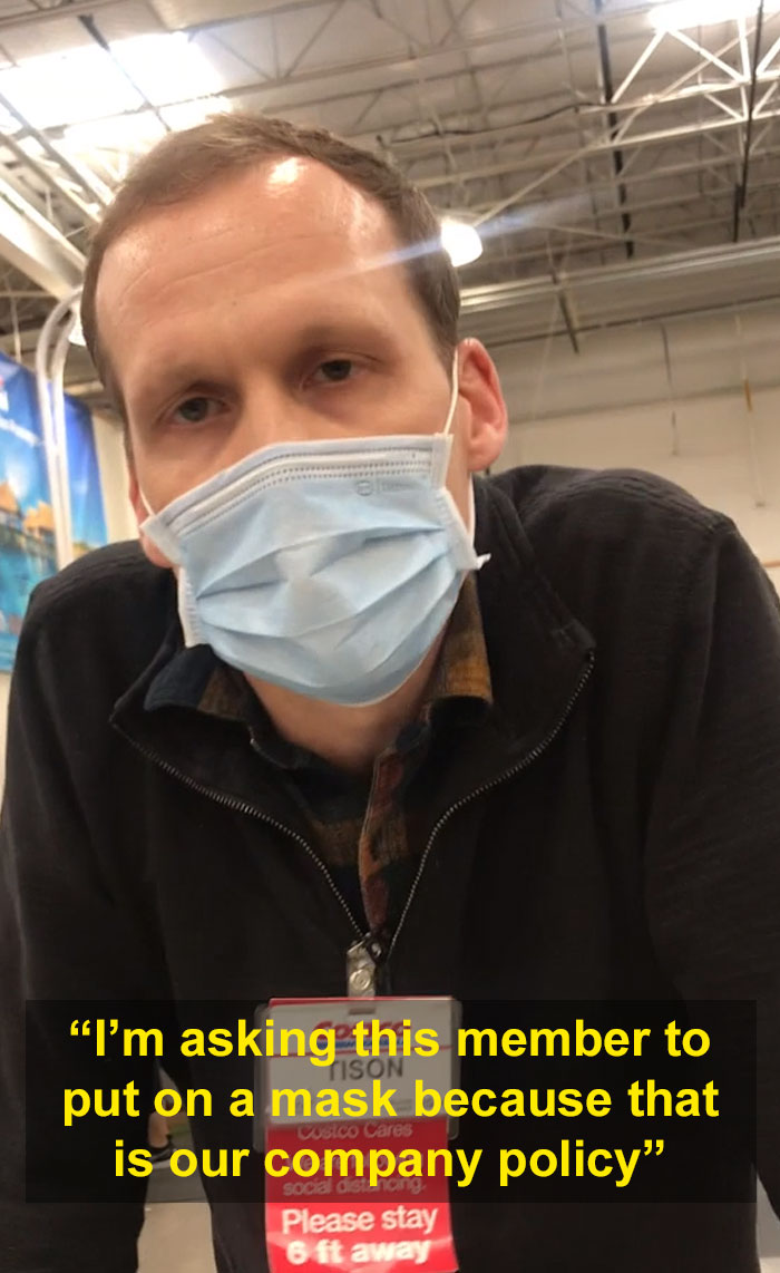 Idiot Films Costco Employee Kicking Him Out For Not Wearing A Mask, People Are On The Employee's Side Idiot Films Costco Employee Kicking Him Out For Not Wearing A Mask, People Are On The Employee's Side