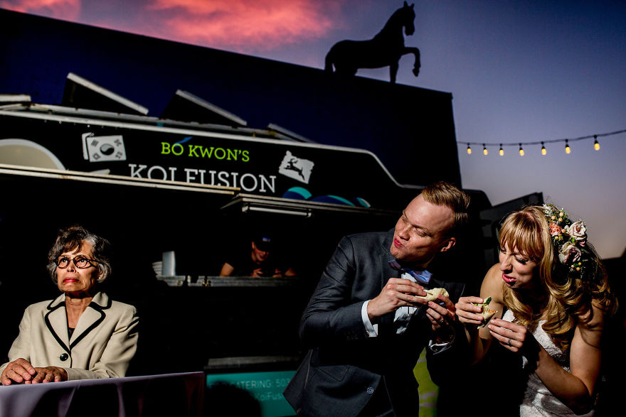 This Lady Waiting Patiently For Her Taco