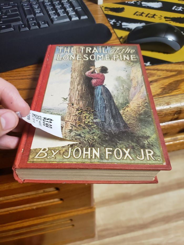 This Price Sticker That Ruined The Cover Of This 1908 Book