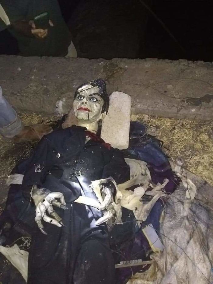 Doll Found In A River. Could Be Something From A Haunted Attraction But If It's Not I'd Like To Know What This Is