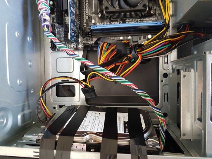 How The Previous It Guy Mounted The Hard Drive