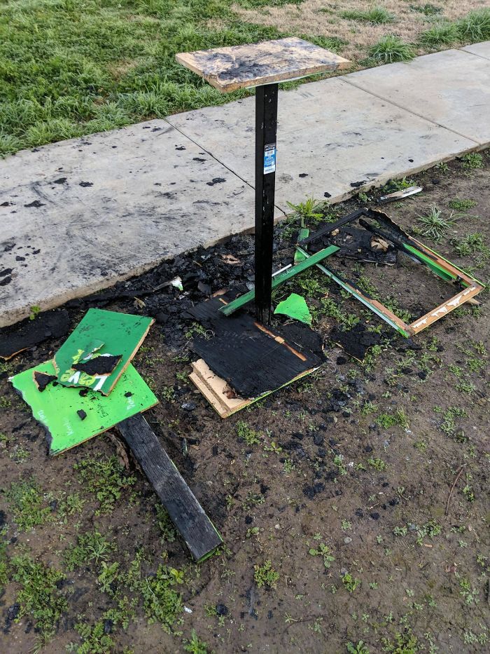 Burned Down The "Take A Book, Leave A Book"