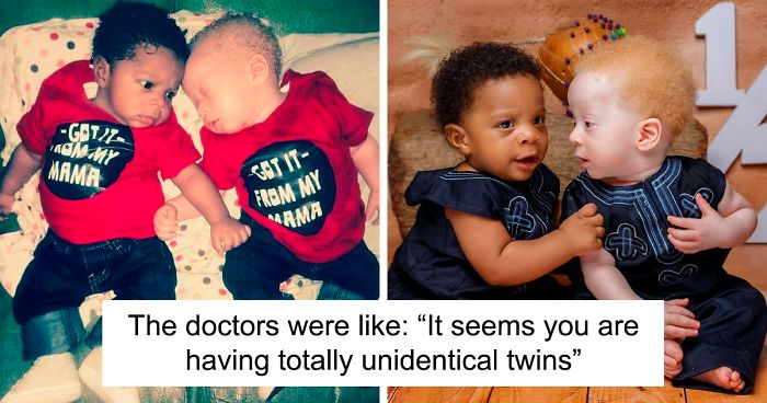 This Mother Can Easily Tell Her Twin Boys Apart Because They Have Different Skin And Hair ColorsThis Mother Can Easily Tell Her Twin Boys Apart Because They Have Different Skin And Hair Colors