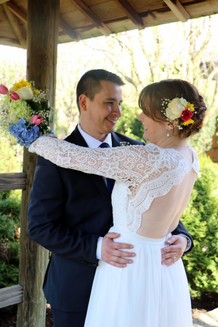 So Happy My New Husband And I Were Still Able To Have A Beautiful Wedding At My Parents House Last Weekend. Covid-19 Can’t Take Away Our Date! 4/25/20