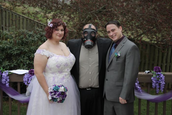 My Favorite Photo From Our Tiny 03/28/20 Wedding. Backyard Instead Of Hotel, Livestream Instead Of Live Viewing