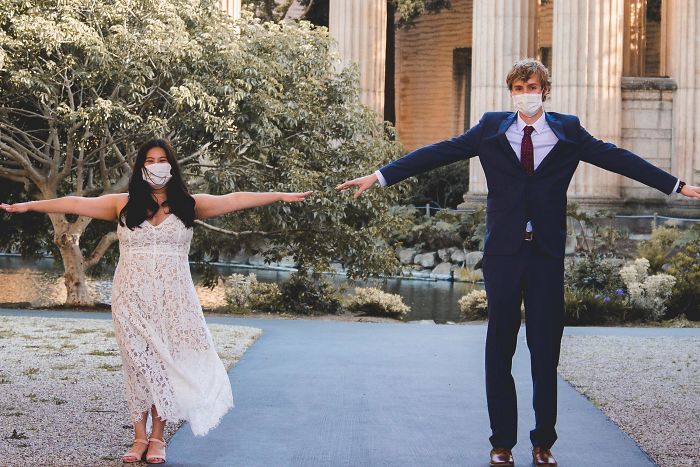 When You Have A Socially Distanced Civil Ceremony During A Global Pandemic