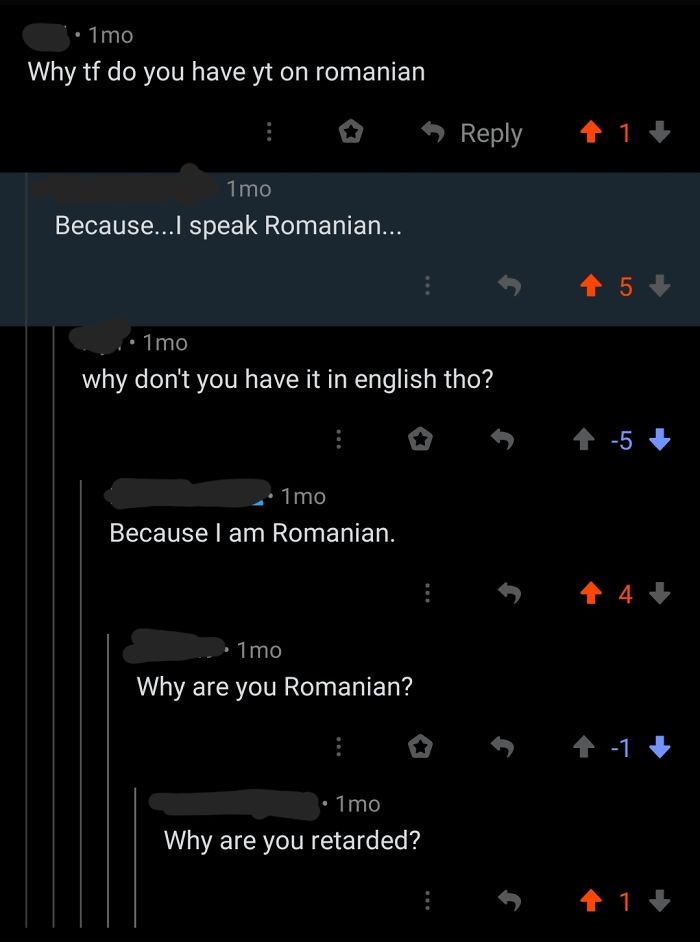 "Romanians Should Have Yt On English Because Yes, That's Why"