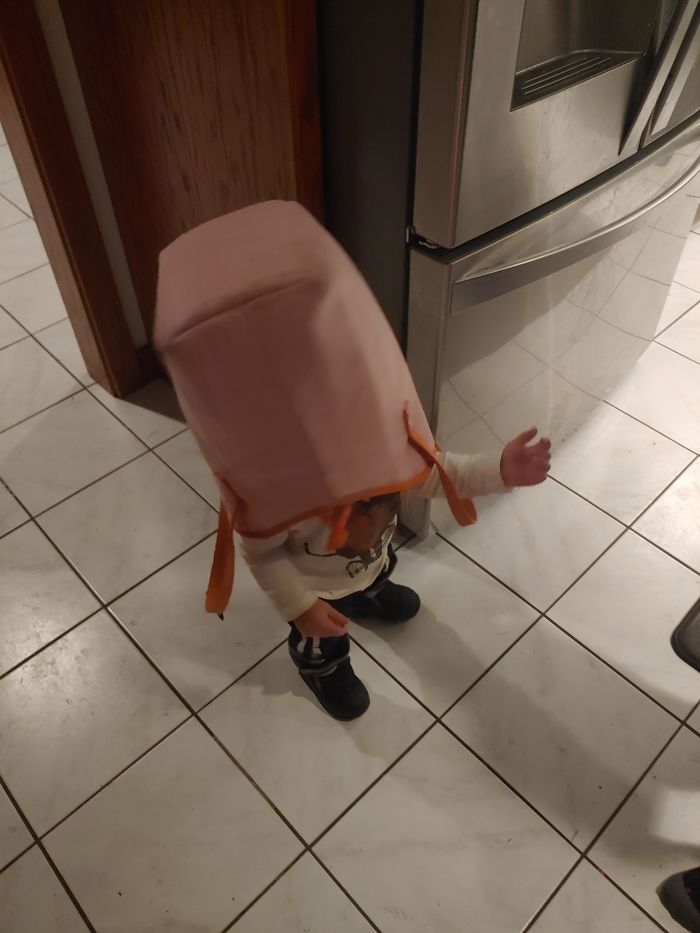 He Runs Full Blast Into Counters, Walls, People Like This But He's Laughing And Having A Grand Ol' Time