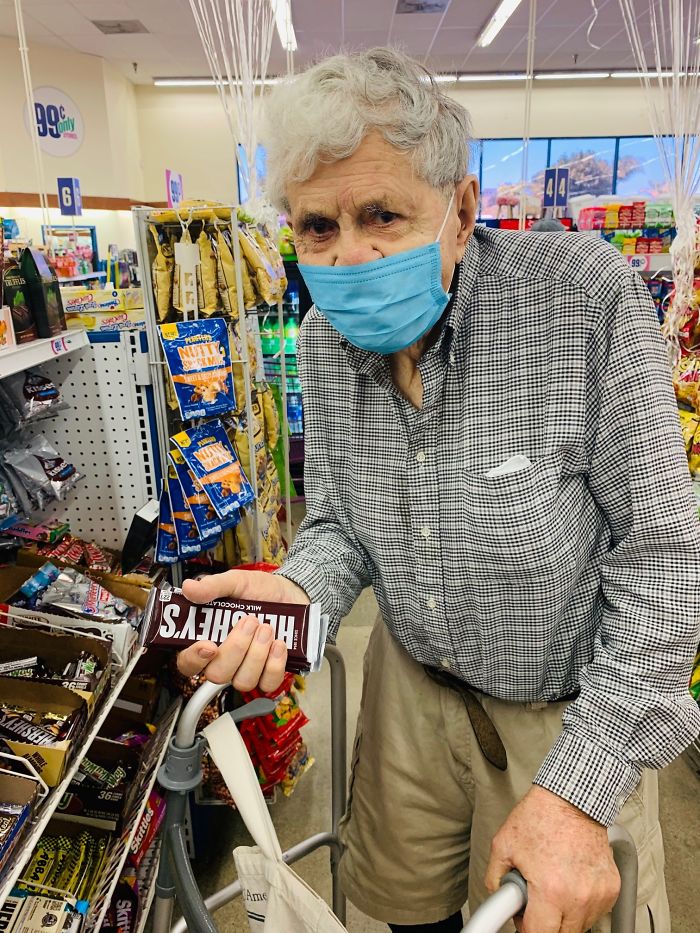 93 Y.O. Man Desperate To Keep Up The Tradition Of Sharing A Hershey's Bar With His Wife Every Night Despite Quarantine Decides To Hitchhike To The Store 93 Y.O. Man Desperate To Keep Up The Tradition Of Sharing A Hershey's Bar With His Wife Every Night Despite Quarantine Decides To Hitchhike To The Store