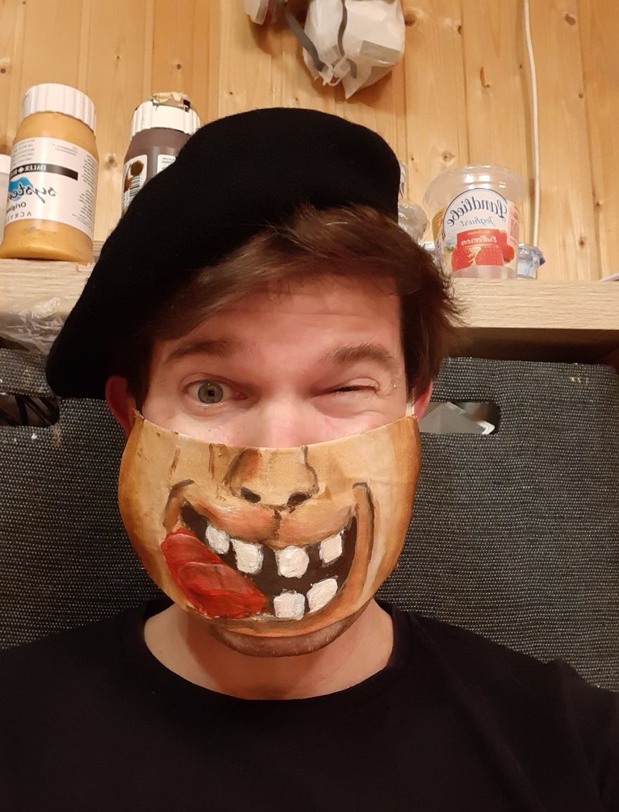 In Order Not To Let Creativity Die, The Artist Makes Fun Masks During Quarantine