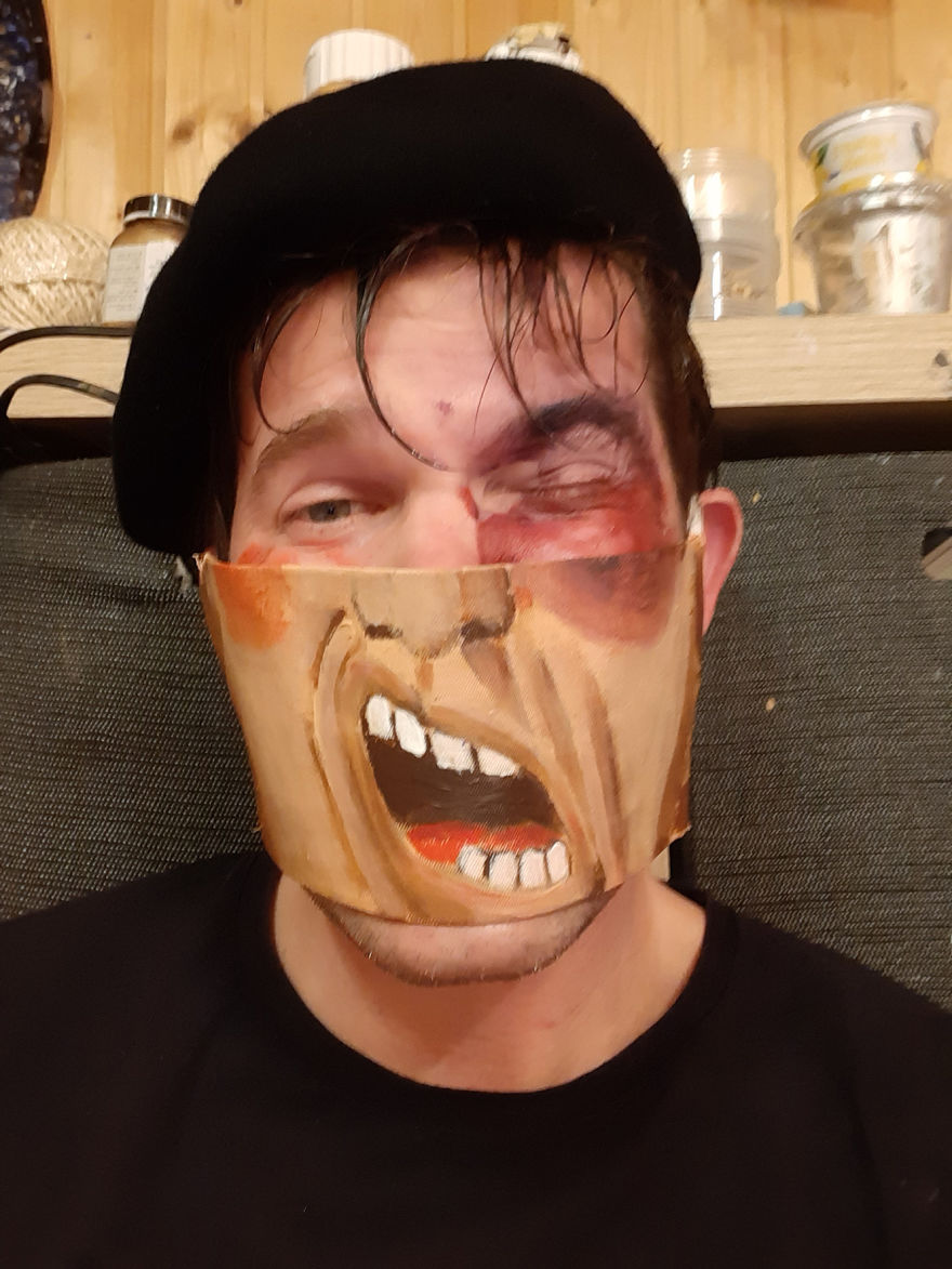 In Order Not To Let Creativity Die, The Artist Makes Fun Masks During Quarantine