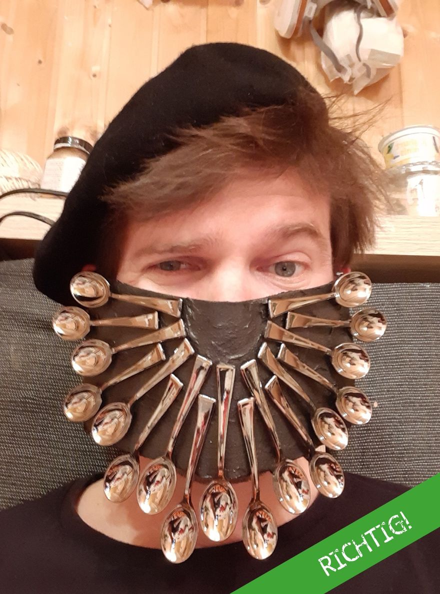 In Order Not To Let Creativity Die, The Artist Makes Fun Masks During Quarantine