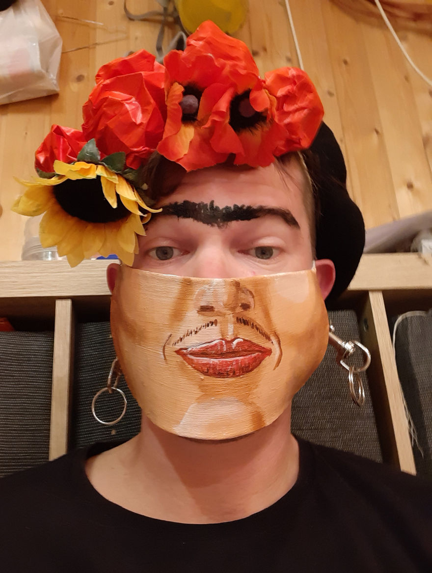 In Order Not To Let Creativity Die, The Artist Makes Fun Masks During Quarantine