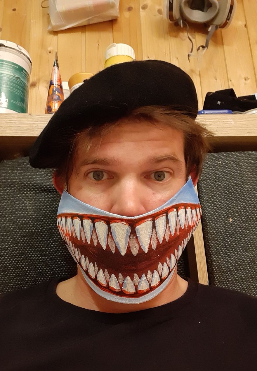 In Order Not To Let Creativity Die, The Artist Makes Fun Masks During Quarantine