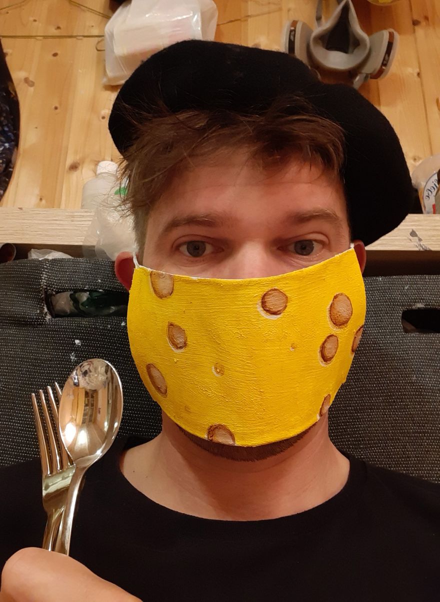 In Order Not To Let Creativity Die, The Artist Makes Fun Masks During Quarantine
