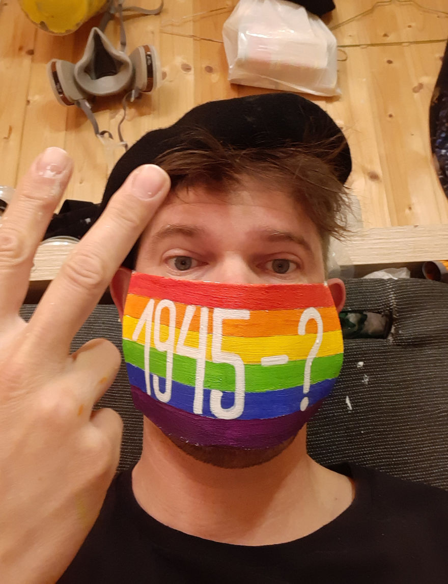 In Order Not To Let Creativity Die, The Artist Makes Fun Masks During Quarantine