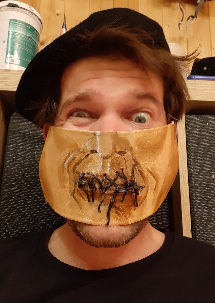 In Order Not To Let Creativity Die, The Artist Makes Fun Masks During Quarantine