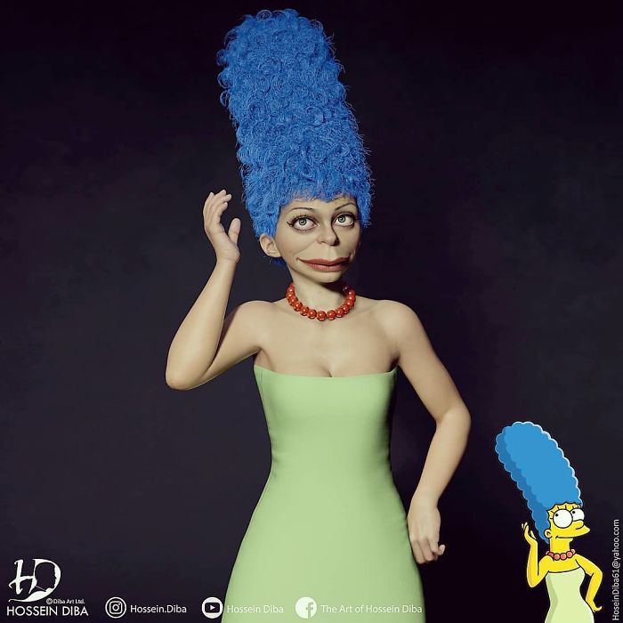 Artist Comes Up With Cursed Imagery As He Tries Realistically Recreating 'The Simpsons' Characters Artist Comes Up With Cursed Imagery As He Tries Realistically Recreating 'The Simpsons' Characters
