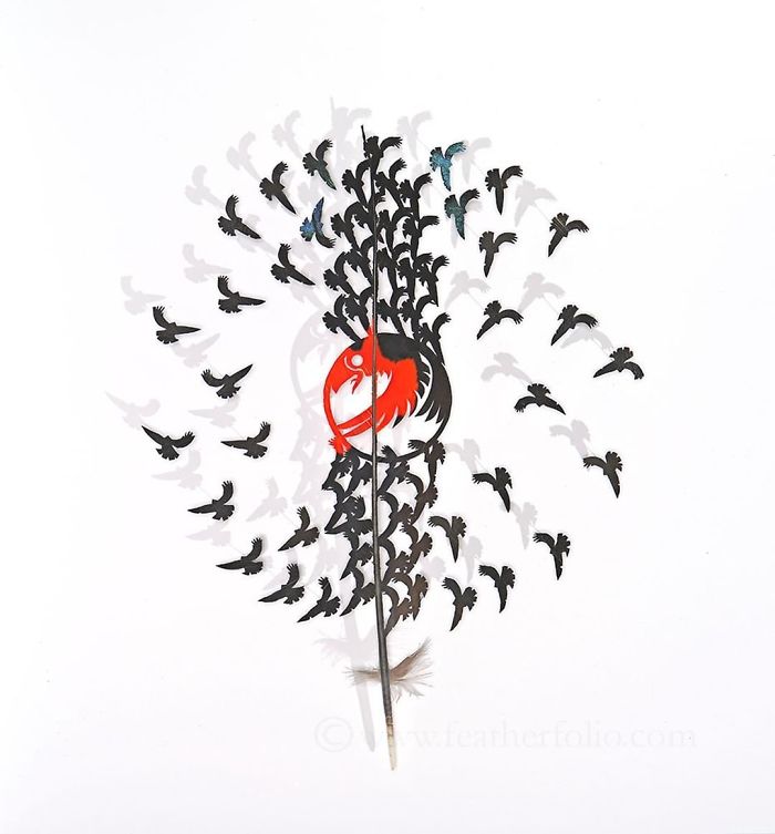 Chris Maynard At Featherfolio Returns With More Feather Carvings