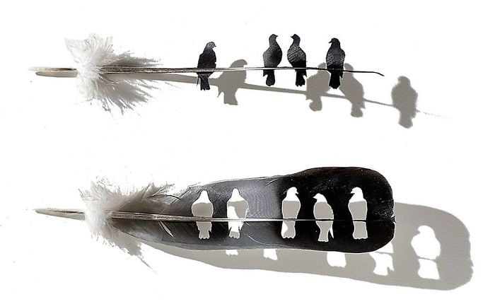 Chris Maynard At Featherfolio Returns With More Feather Carvings