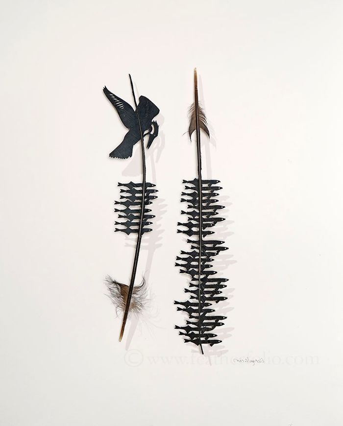 Chris Maynard At Featherfolio Returns With More Feather Carvings