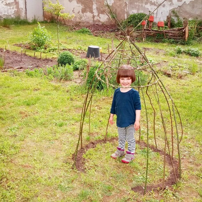 People Are Growing Magical Bean Pole Garden Tents For Their Kids