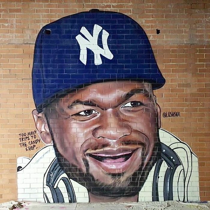 This Street Artist Can't Stop Trolling 50 Cent And The Rapper Is Getting Increasingly 'Irritated' By It
