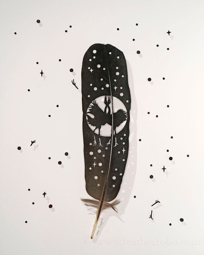 Chris Maynard At Featherfolio Returns With More Feather Carvings