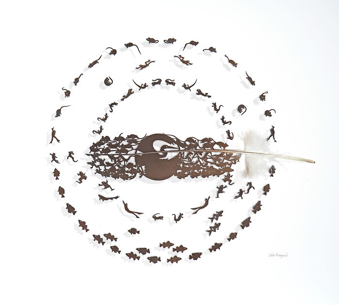 Chris Maynard At Featherfolio Returns With More Feather Carvings