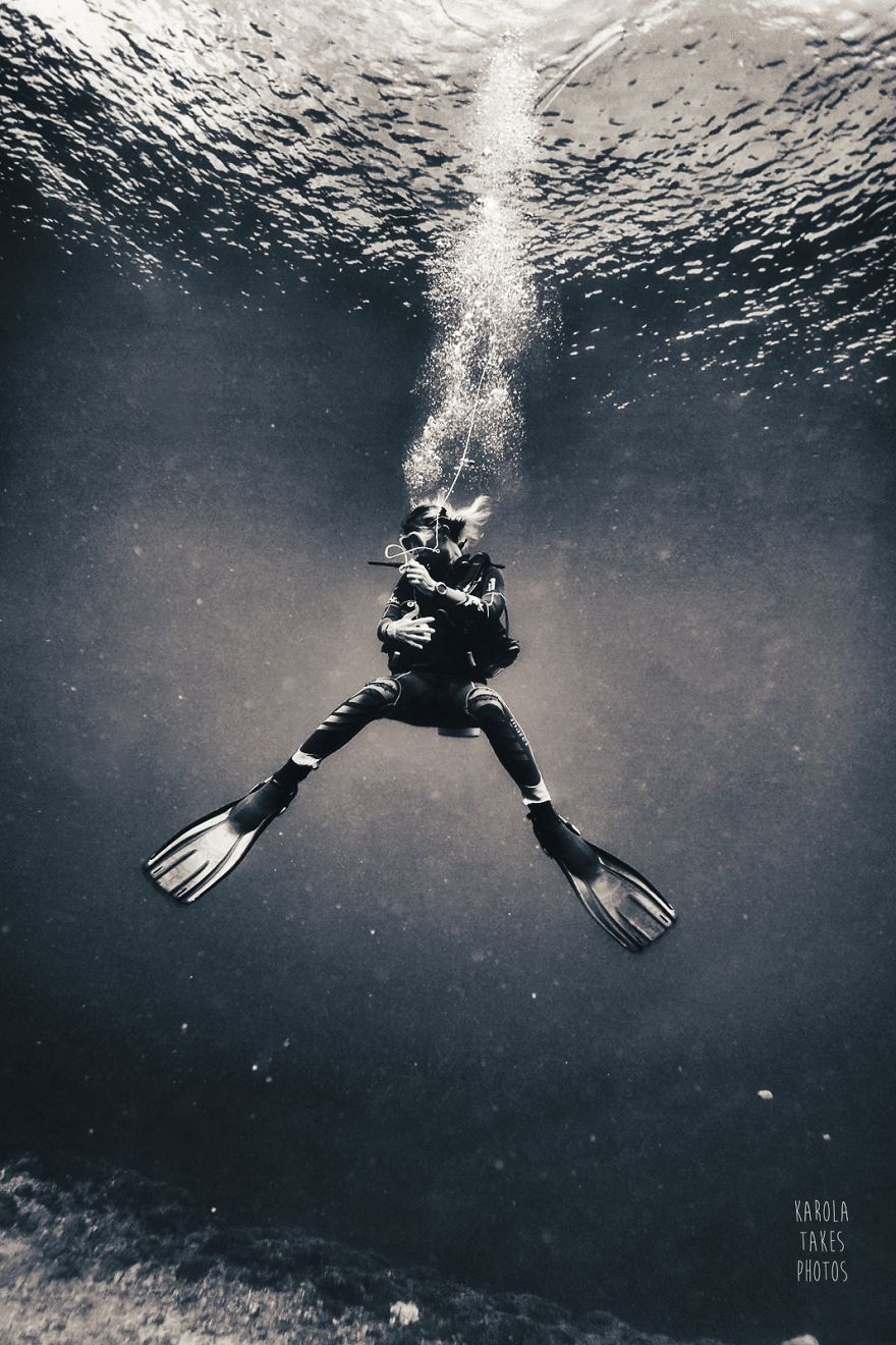 I Went For Holidays To Indonesia, Never Left And Became An Underwater Photographer. My Black And White Uw Photos.