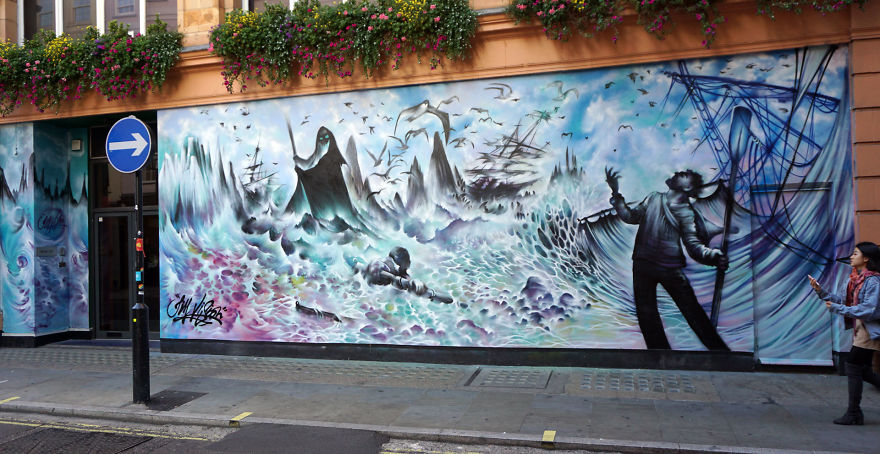 Mural Painter And Artist Jim Vision Paints The Tempest Mural With Hyperlapse Video By Tom Chambers Mural Painter And Artist Jim Vision Paints The Tempest Mural With Hyperlapse Video By Tom Chambers