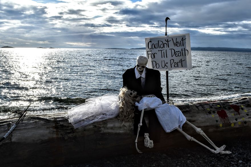 My Halloween Skeletons Became "Humerus" Counter Protestors