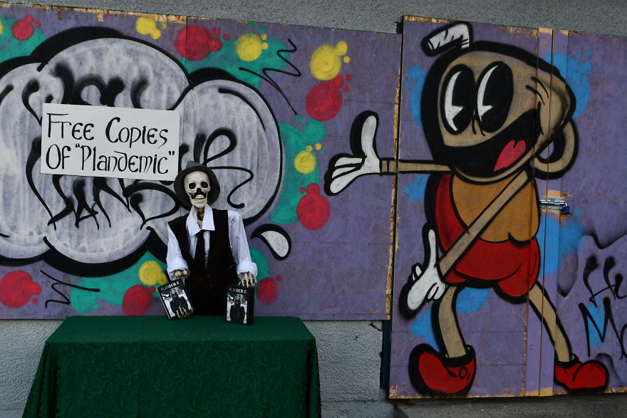 My Halloween Skeletons Became "Humerus" Counter Protestors