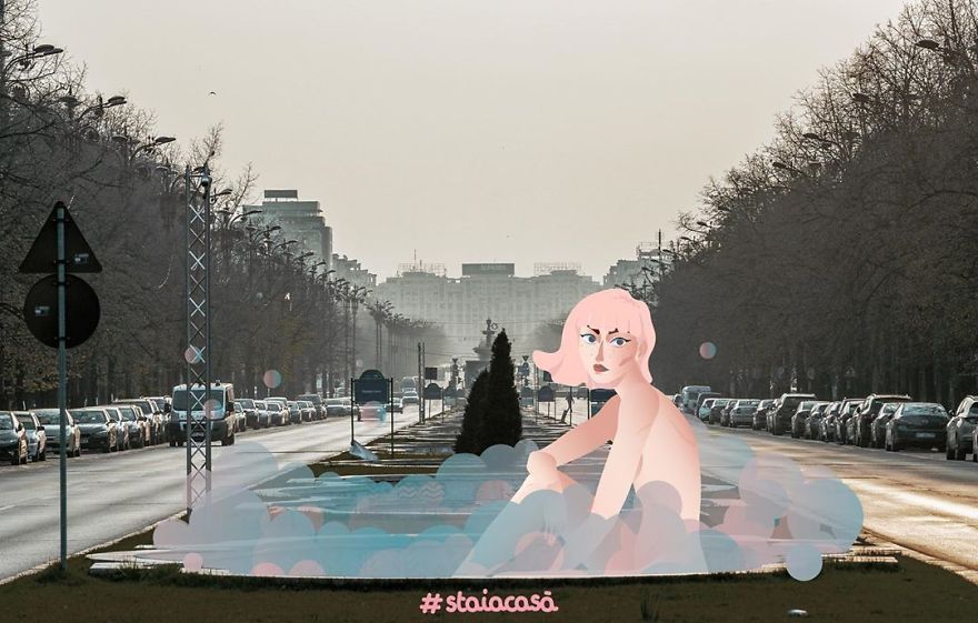 Empty Streets From Our City Become Illustrator’s Artwork