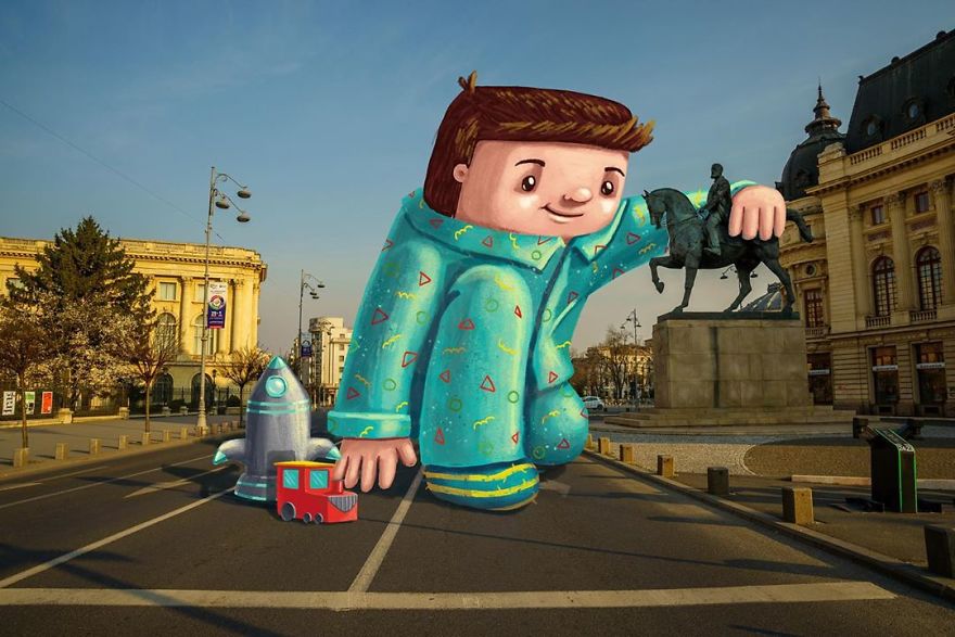 Empty Streets From Our City Become Illustrator’s Artwork