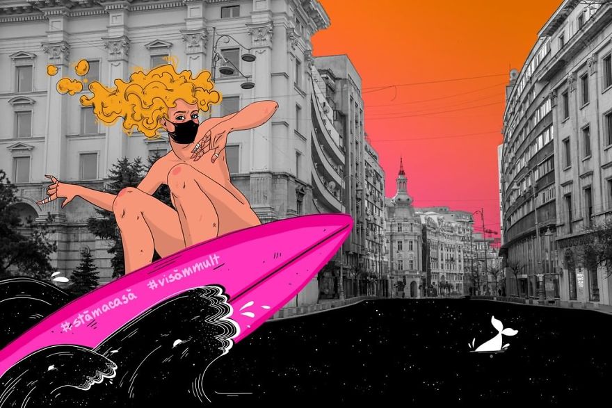 Empty Streets From Our City Become Illustrator’s Artwork