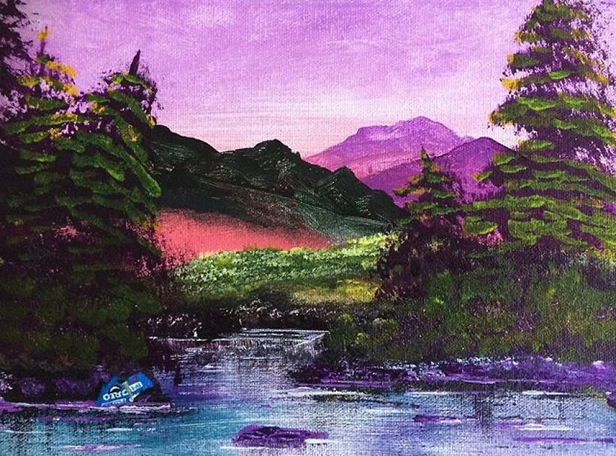 I Spent Quarantine Painting Intricate Pieces Of Litter Into My Traditional Nature Landscapes.