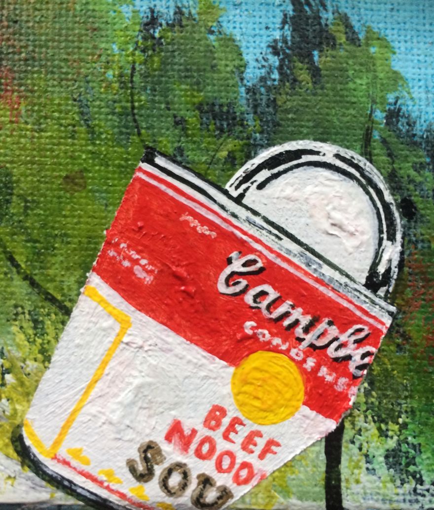 I Spent Quarantine Painting Intricate Pieces Of Litter Into My Traditional Nature Landscapes. I Spent Quarantine Painting Intricate Pieces Of Litter Into My Traditional Nature Landscapes.