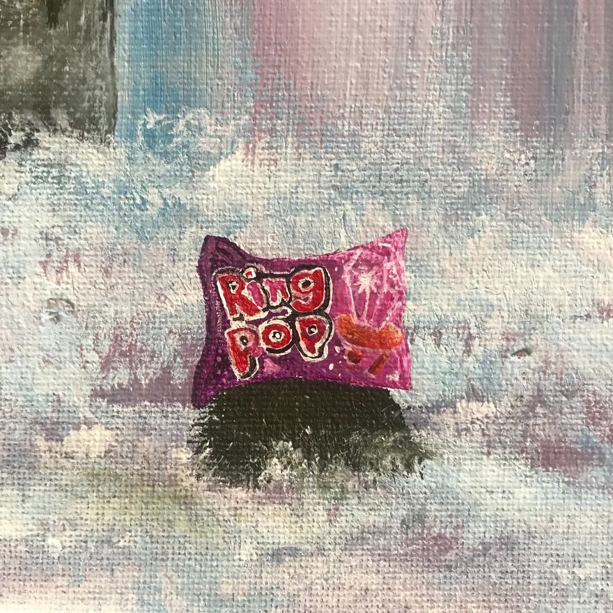 I Spent Quarantine Painting Intricate Pieces Of Litter Into My Traditional Nature Landscapes. I Spent Quarantine Painting Intricate Pieces Of Litter Into My Traditional Nature Landscapes.