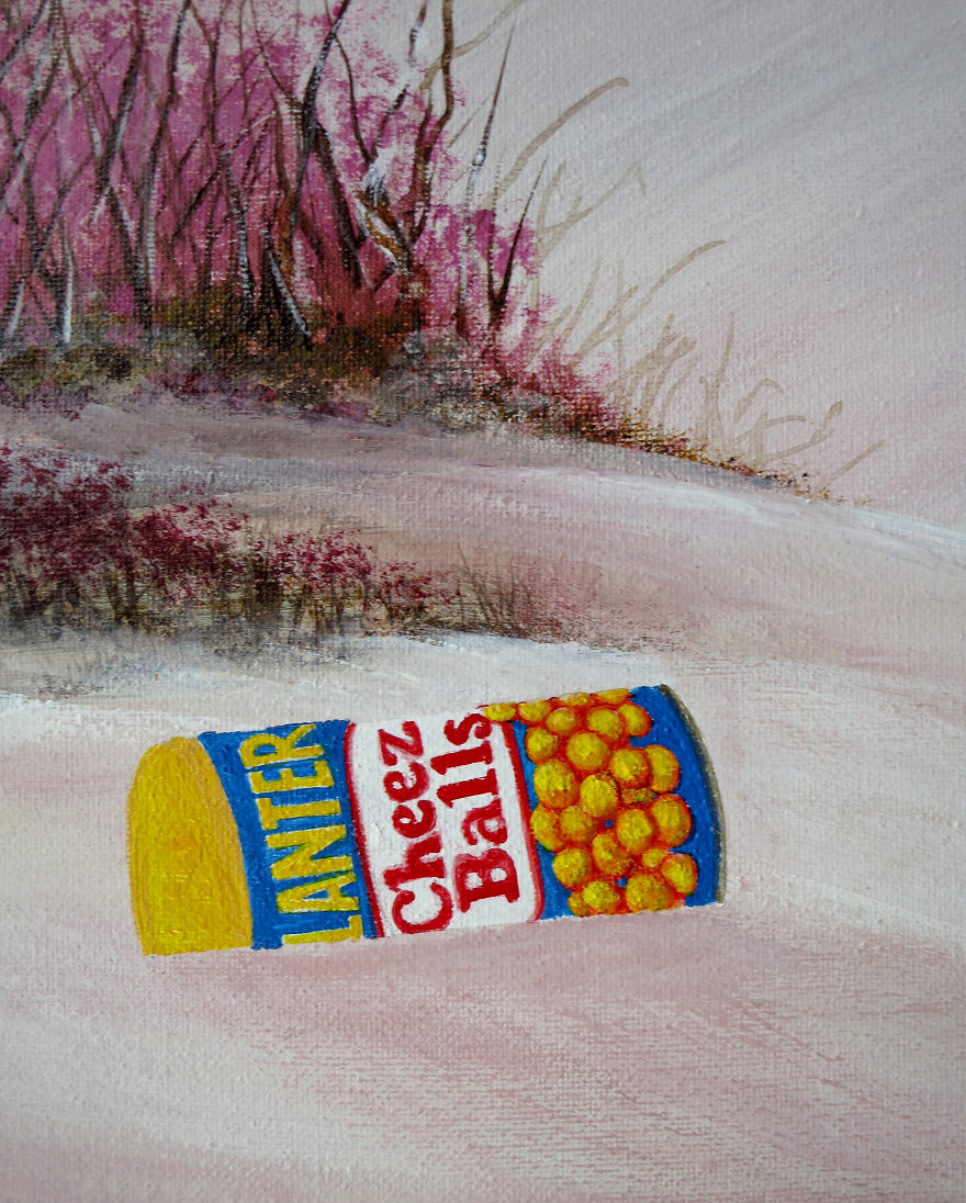 I Spent Quarantine Painting Intricate Pieces Of Litter Into My Traditional Nature Landscapes. I Spent Quarantine Painting Intricate Pieces Of Litter Into My Traditional Nature Landscapes.