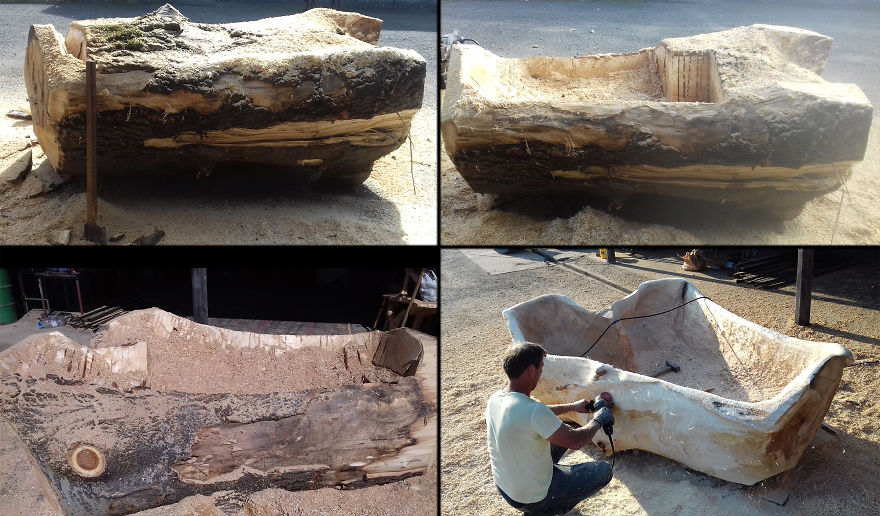 Inovative Furniture Design Or Artistic Masterpiece? These Artists Create Amazing Functional Sculptures Out Of Single Trunk By Chainsaw Carving! Inovative Furniture Design Or Artistic Masterpiece? These Artists Create Amazing Functional Sculptures Out Of Single Trunk By Chainsaw Carving!